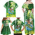 Hawaii Saint Patrick's Day Family Matching Off Shoulder Maxi Dress and Hawaiian Shirt Funny Surfing Leprechaun