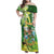 Hawaii Saint Patrick's Day Family Matching Off Shoulder Maxi Dress and Hawaiian Shirt Funny Surfing Leprechaun