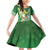 Hawaii Saint Patrick's Day Family Matching Off Shoulder Short Dress and Hawaiian Shirt Funny Surfing Leprechaun