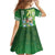 Hawaii Saint Patrick's Day Family Matching Off Shoulder Short Dress and Hawaiian Shirt Funny Surfing Leprechaun