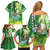 Hawaii Saint Patrick's Day Family Matching Off Shoulder Short Dress and Hawaiian Shirt Funny Surfing Leprechaun