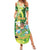 Hawaii Saint Patrick's Day Family Matching Summer Maxi Dress and Hawaiian Shirt Funny Surfing Leprechaun