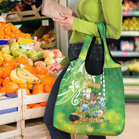 Hawaii Saint Patrick's Day Grocery Bag Funny Surfing Leprechaun LT05 - Polynesian Pride