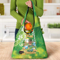 Hawaii Saint Patrick's Day Grocery Bag Funny Surfing Leprechaun LT05 - Polynesian Pride