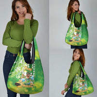 Hawaii Saint Patrick's Day Grocery Bag Funny Surfing Leprechaun LT05 - Polynesian Pride