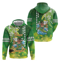 Hawaii Saint Patrick's Day Hoodie Funny Surfing Leprechaun LT05 - Polynesian Pride