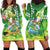 Hawaii Saint Patrick's Day Hoodie Dress Funny Surfing Leprechaun