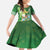 Hawaii Saint Patrick's Day Kid Short Sleeve Dress Funny Surfing Leprechaun