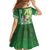 Hawaii Saint Patrick's Day Kid Short Sleeve Dress Funny Surfing Leprechaun