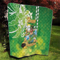 Hawaii Saint Patrick's Day Quilt Funny Surfing Leprechaun LT05 - Polynesian Pride