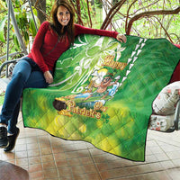 Hawaii Saint Patrick's Day Quilt Funny Surfing Leprechaun LT05 - Polynesian Pride