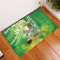 Hawaii Saint Patrick's Day Rubber Doormat Funny Surfing Leprechaun LT05 - Polynesian Pride