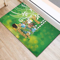 Hawaii Saint Patrick's Day Rubber Doormat Funny Surfing Leprechaun LT05 - Polynesian Pride