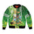 Hawaii Saint Patrick's Day Sleeve Zip Bomber Jacket Funny Surfing Leprechaun