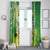 Hawaii Saint Patrick's Day Window Curtain Funny Surfing Leprechaun