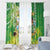 Hawaii Saint Patrick's Day Window Curtain Funny Surfing Leprechaun