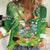 Hawaii Saint Patrick's Day Women Casual Shirt Funny Surfing Leprechaun