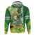 Hawaii Saint Patrick's Day Zip Hoodie Funny Surfing Leprechaun