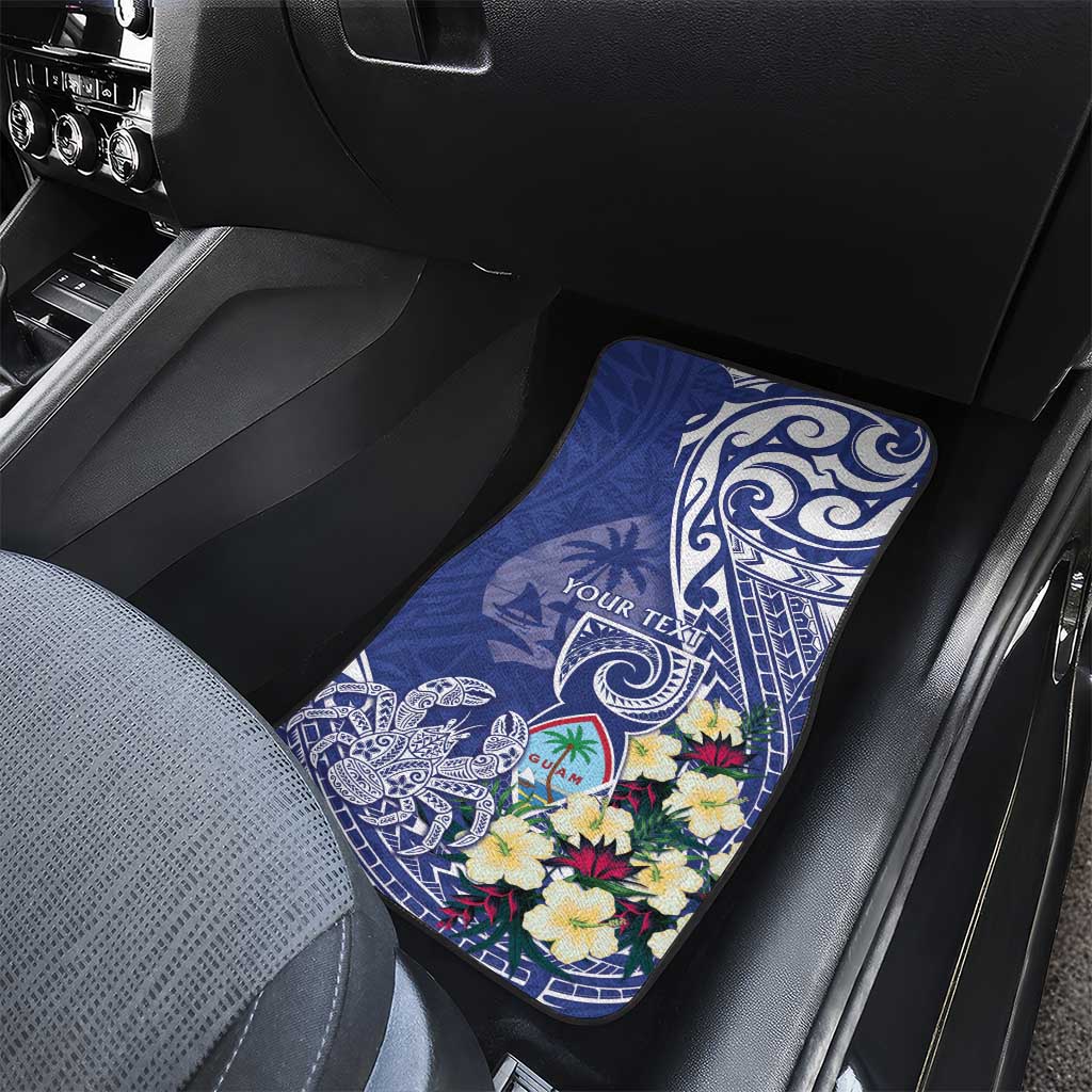 Personalised Hafa Adai Guam Car Mats Latte Stone With Coconut Crab LT05 - Polynesian Pride