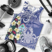 Personalised Hafa Adai Guam Men Tank Top Latte Stone With Coconut Crab LT05 - Polynesian Pride