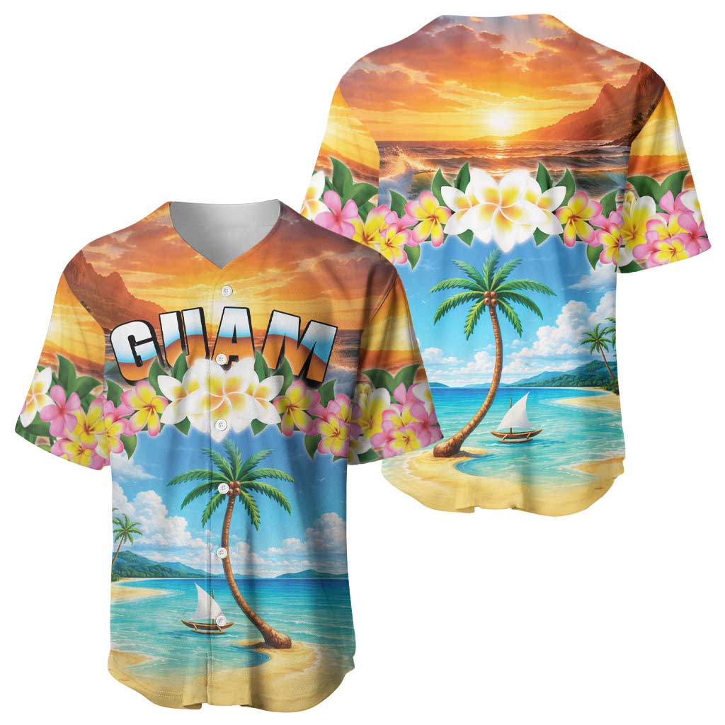 Guam Baseball Jersey Eternal Summer Sunset Beach LT05 - Polynesian Pride
