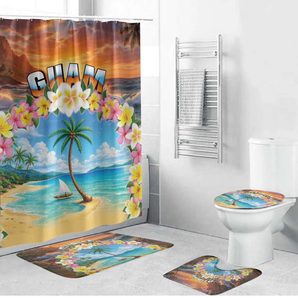Guam Bathroom Set Eternal Summer Sunset Beach LT05 Bathroom Set (4 pcs) Colorful - Polynesian Pride