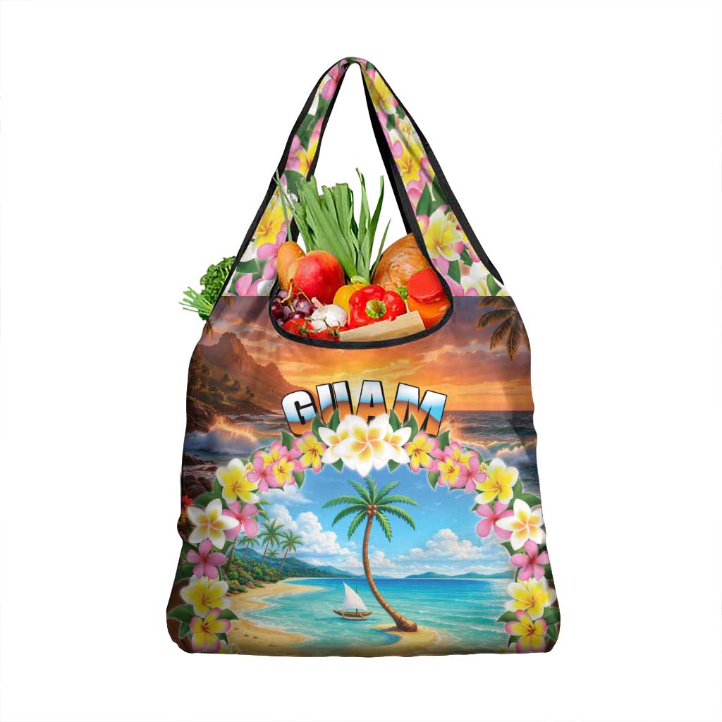 Guam Grocery Bag Eternal Summer Sunset Beach LT05 1-pack One Size Colorful - Polynesian Pride