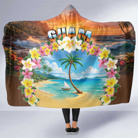 Guam Hooded Blanket Eternal Summer Sunset Beach LT05 One Size Colorful - Polynesian Pride