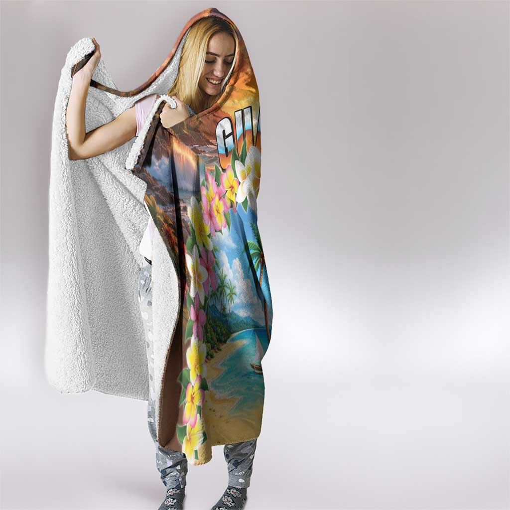 Guam Hooded Blanket Eternal Summer Sunset Beach LT05 - Polynesian Pride