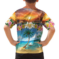 Guam Kid Hawaiian Shirt Eternal Summer Sunset Beach LT05 - Polynesian Pride