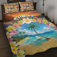Guam Quilt Bed Set Eternal Summer Sunset Beach LT05 Colorful - Polynesian Pride