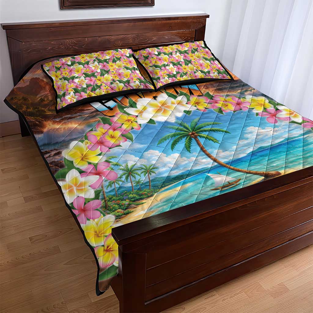Guam Quilt Bed Set Eternal Summer Sunset Beach LT05 - Polynesian Pride