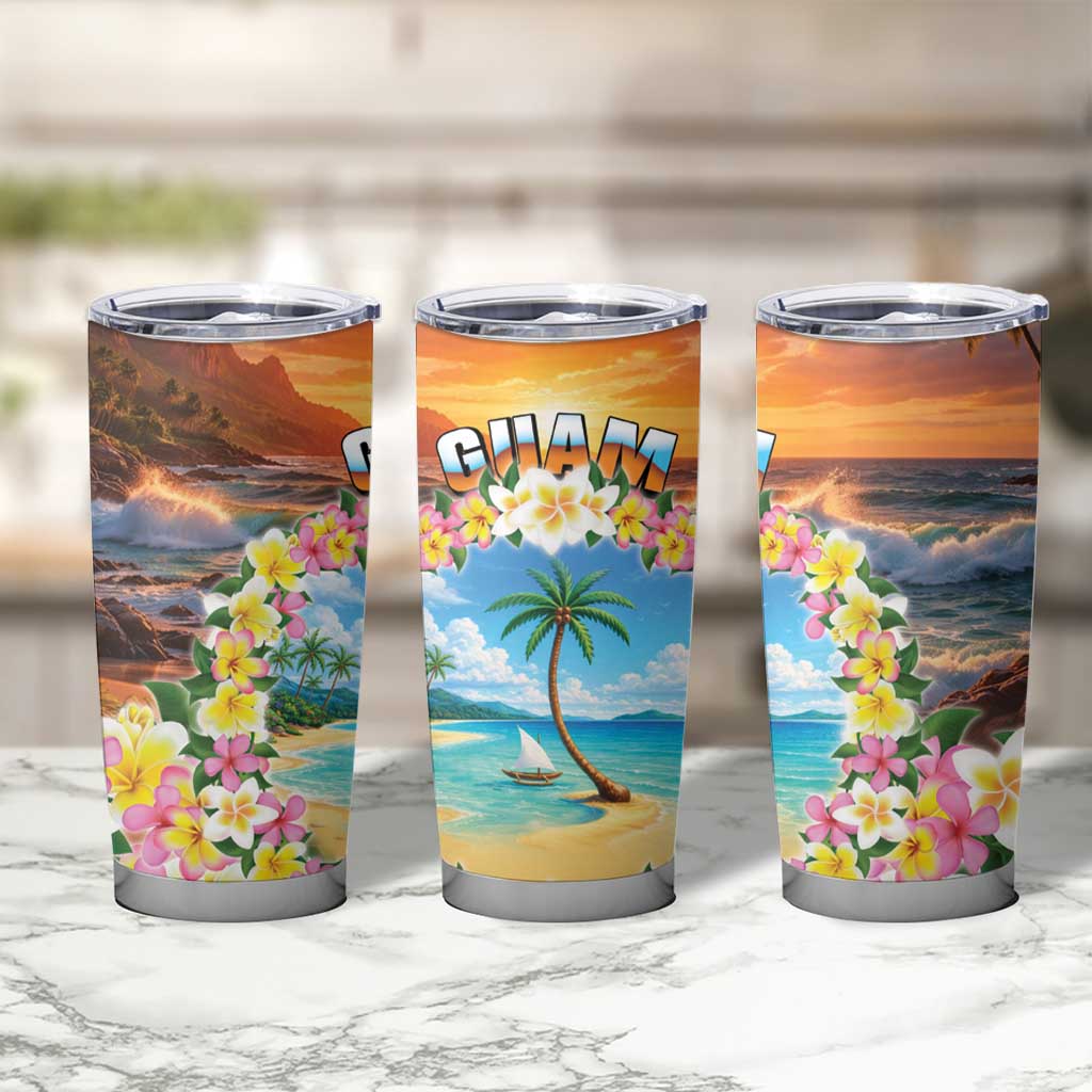 Guam Tumbler Cup Eternal Summer Sunset Beach LT05 - Polynesian Pride