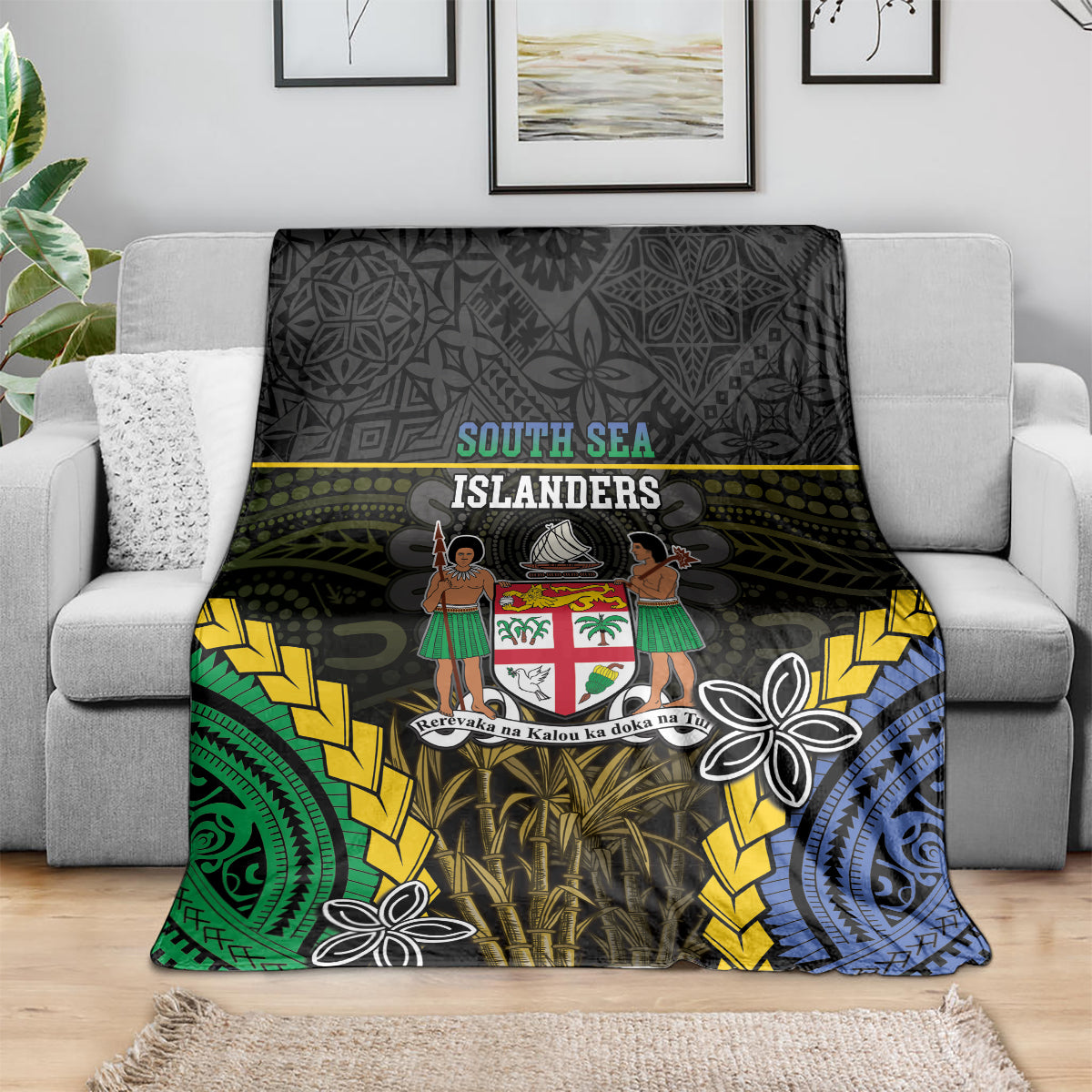 South Sea Islanders And Fiji Blanket Kanakas Fijian Tapa Pattern LT05 - Polynesian Pride
