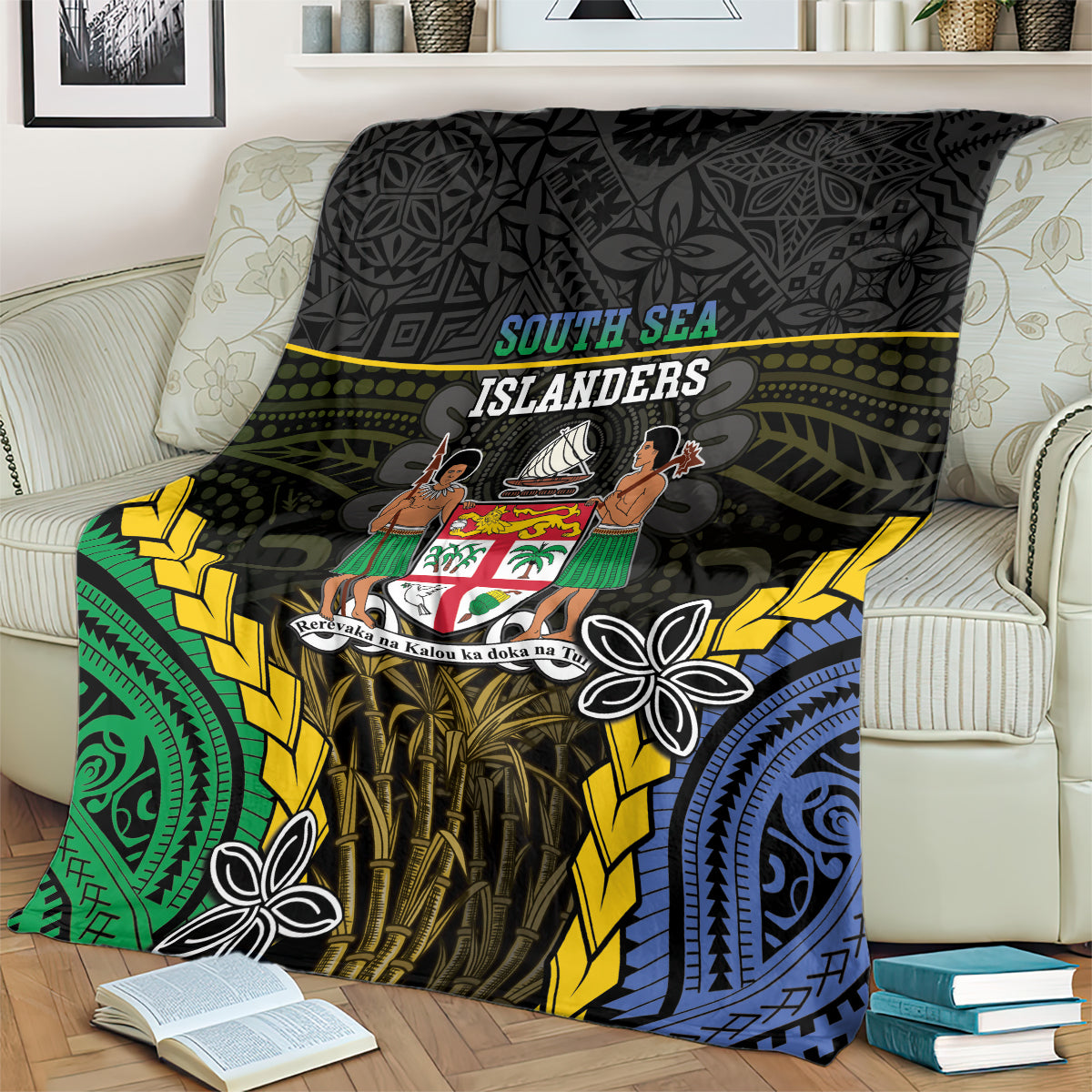 South Sea Islanders And Fiji Blanket Kanakas Fijian Tapa Pattern LT05 - Polynesian Pride