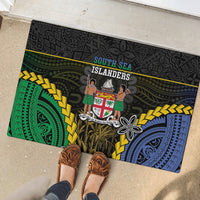 South Sea Islanders And Fiji Rubber Doormat Kanakas Fijian Tapa Pattern LT05 - Polynesian Pride