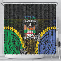 South Sea Islanders And Fiji Shower Curtain Kanakas Fijian Tapa Pattern LT05 - Polynesian Pride