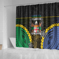 South Sea Islanders And Fiji Shower Curtain Kanakas Fijian Tapa Pattern LT05 - Polynesian Pride