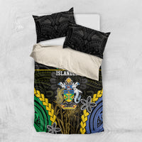 South Sea Islanders And Solomon Islands Bedding Set Kanakas Polynesian Pattern LT05 US Twin 172cm x 218cm Black - Polynesian Pride