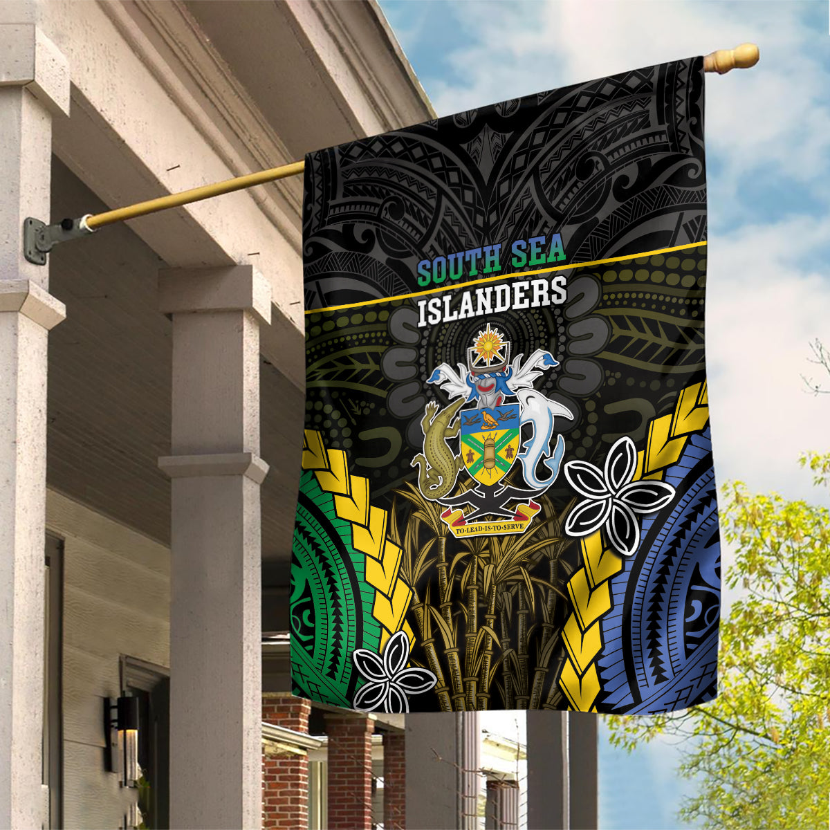 South Sea Islanders And Solomon Islands Garden Flag Kanakas Polynesian Pattern LT05 House Flag Black - Polynesian Pride