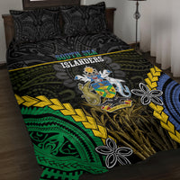 South Sea Islanders And Solomon Islands Quilt Bed Set Kanakas Polynesian Pattern LT05 Black - Polynesian Pride