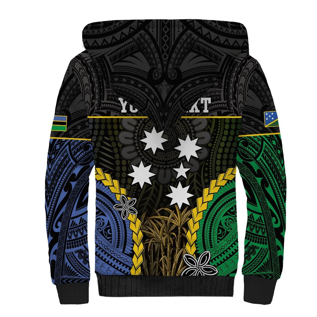 Personalised South Sea Islanders And Solomon Islands Sherpa Hoodie Kanakas Polynesian Pattern LT05 - Polynesian Pride
