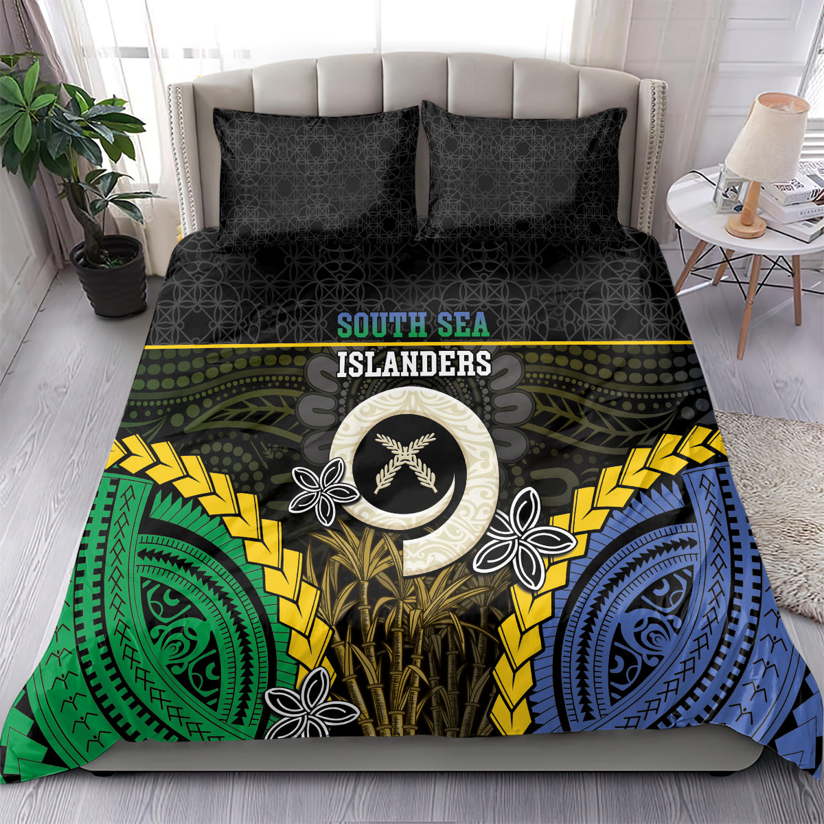 South Sea Islanders And Vanuatu Bedding Set Kanakas Sand Drawing Pattern LT05 - Polynesian Pride