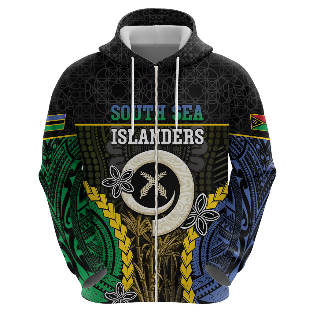 Personalised South Sea Islanders And Vanuatu Hoodie Kanakas Sand Drawing Pattern LT05 - Polynesian Pride
