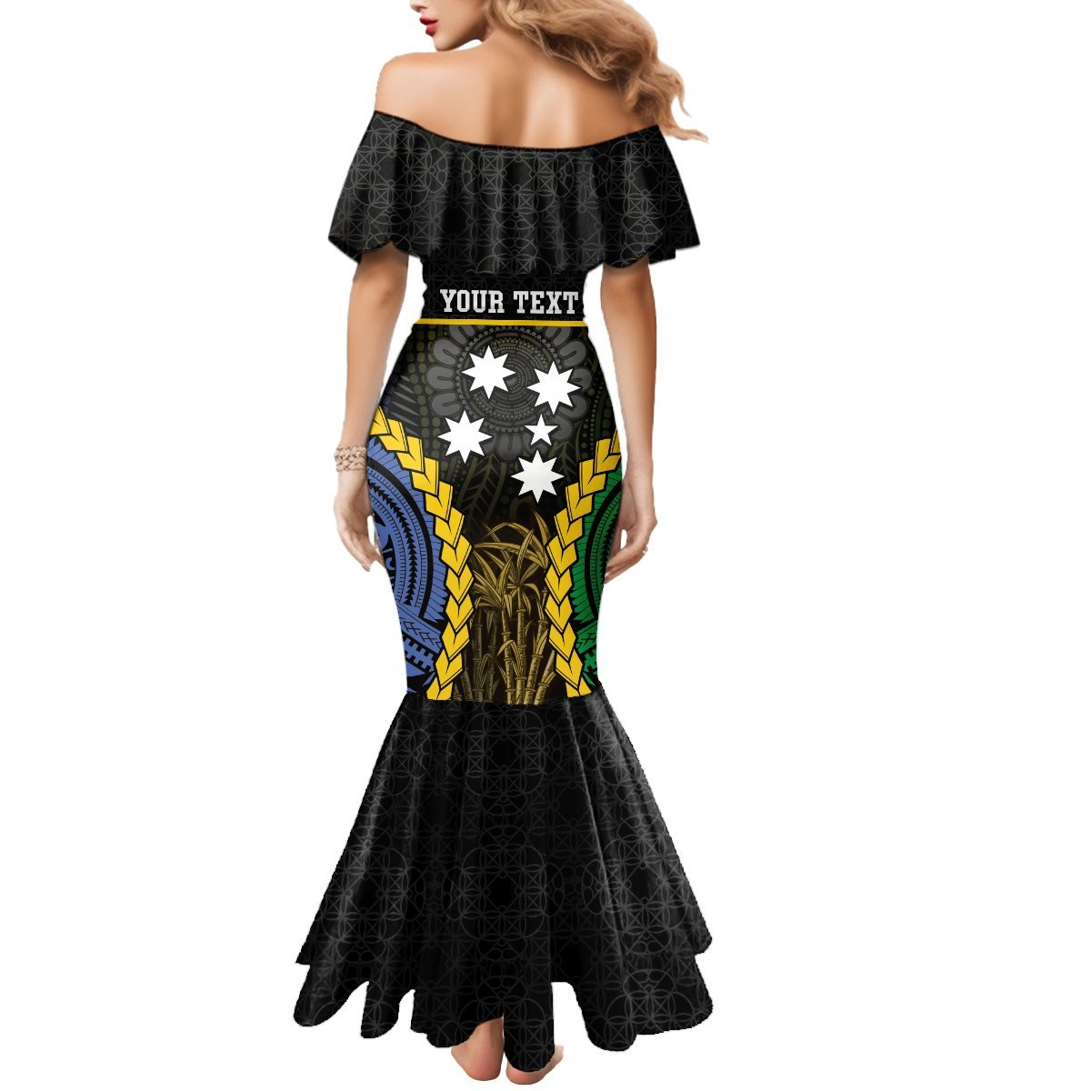 Personalised South Sea Islanders And Vanuatu Mermaid Dress Kanakas Sand Drawing Pattern LT05 - Polynesian Pride