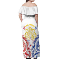 Philippines Off Shoulder Maxi Dress Katipunan Andres Bonifacio LT05 - Polynesian Pride