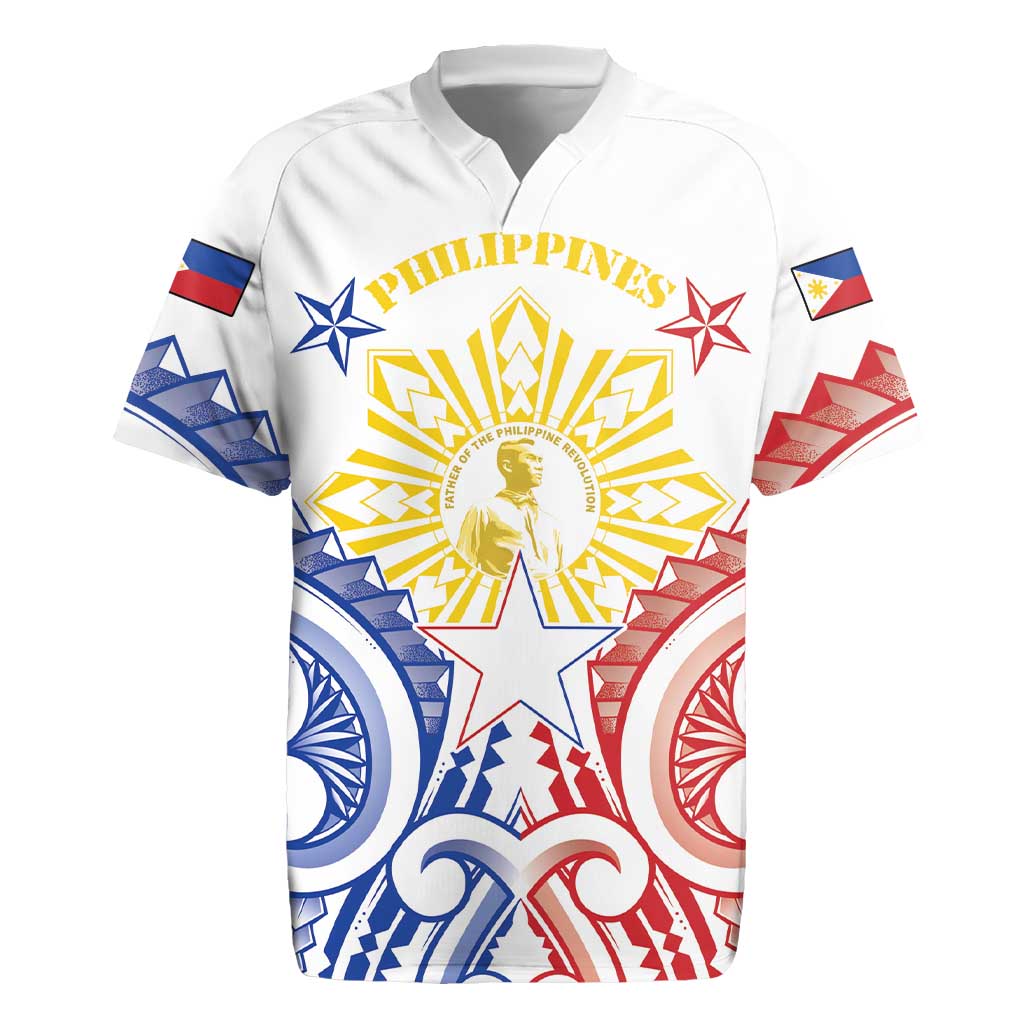 Philippines Rugby Jersey Katipunan Andres Bonifacio LT05 White - Polynesian Pride