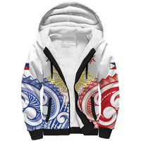 Philippines Sherpa Hoodie Katipunan Andres Bonifacio LT05 Unisex White - Polynesian Pride