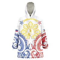 Philippines Wearable Blanket Hoodie Katipunan Andres Bonifacio LT05 One Size White - Polynesian Pride