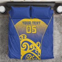 Custom James Cook High School Bedding Set Maori Koru Pattern LT05 Blue - Polynesian Pride